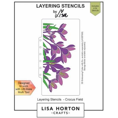 Lisa Horton Crafts Layering Stencils -  Crocus Field